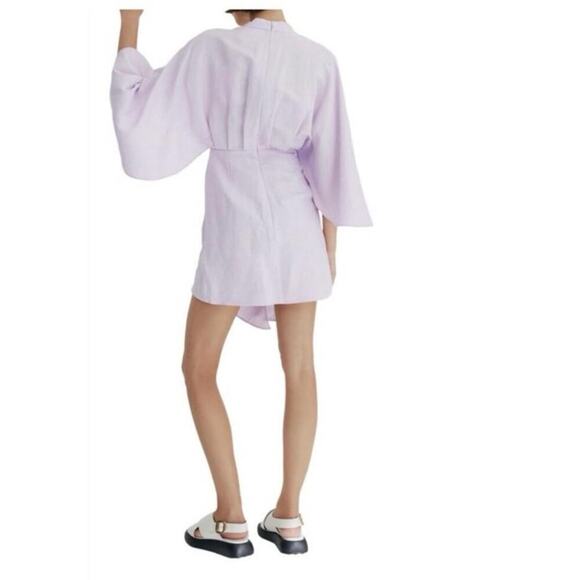 NWT Significant Other Lola Lilac Mini Linen Blend Dress Size 2 - Picture 4 of 13